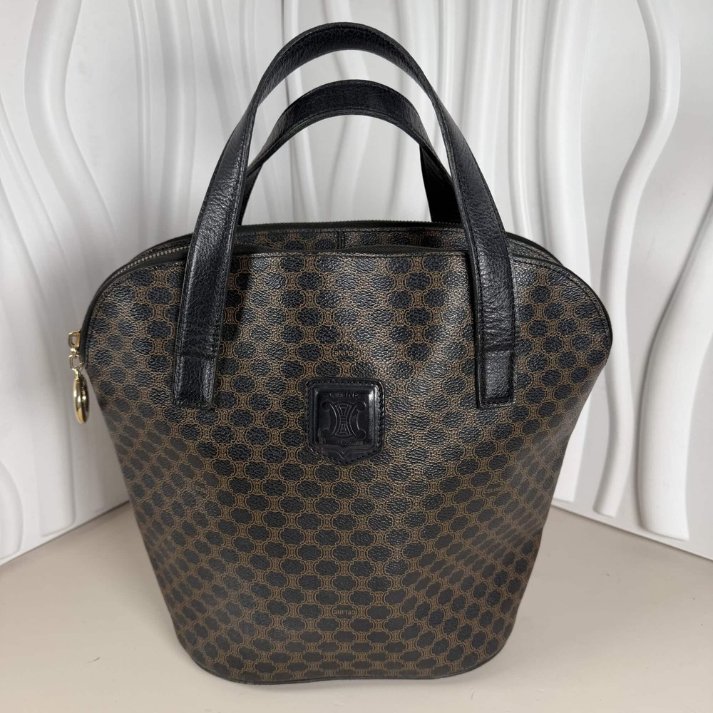 Celine Double Zip Shoulder Tote Bag